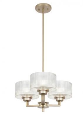 MORENO 3 LIGHT ANTIQUE SILVER PENDANT